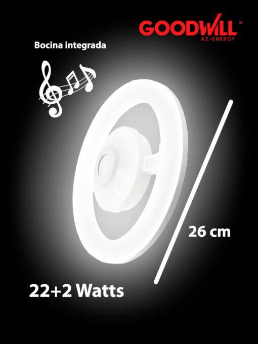 Lampara de LED 22+2W con Bocina 21716